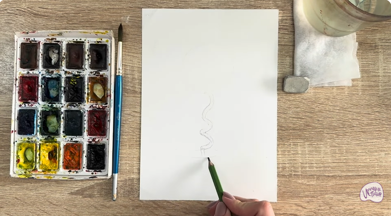 Рисуем Мирт обыкновенный