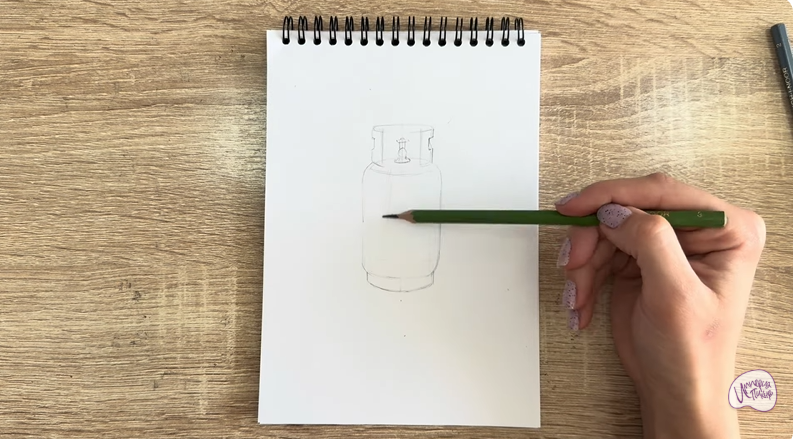 Рисуем Газовый баллон