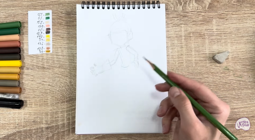 Рисуем Виктор из "герои Энвелла"