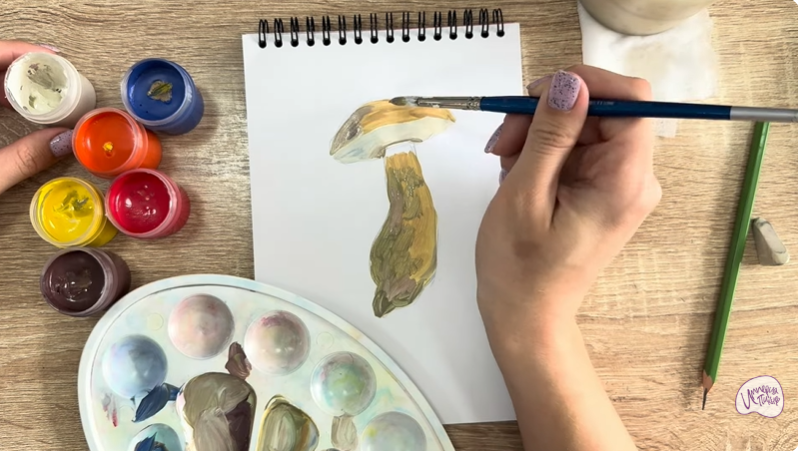 Рисуем Жёлчный гриб