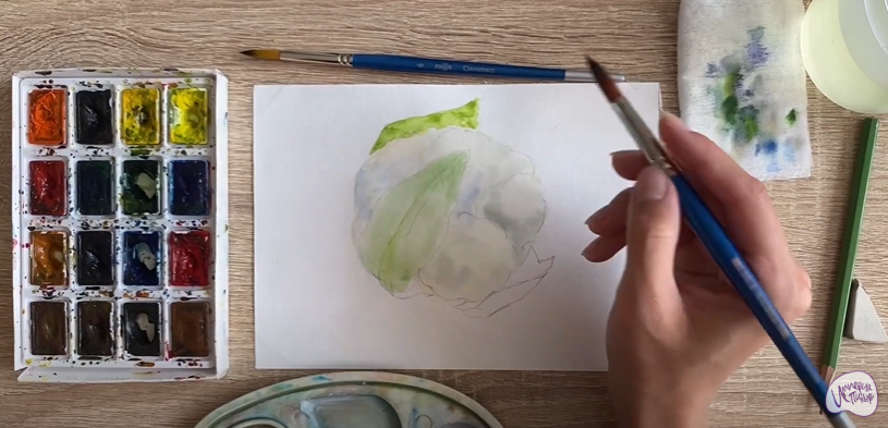 Рисуем Цветная капуста