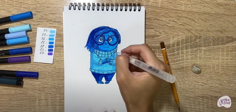Рисуем Печаль из "Головоломки 2"
