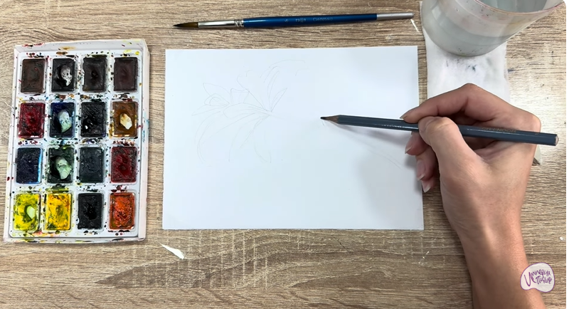 Рисуем Волчья ягода