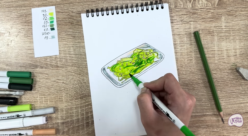 Рисуем Салат "чука"