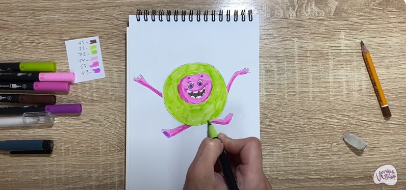 Рисуем Бублик из "Геройчики"