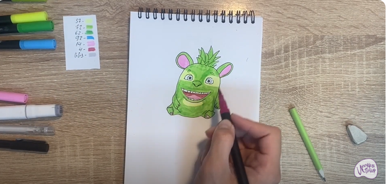 Рисуем Пиля из "Монсики"