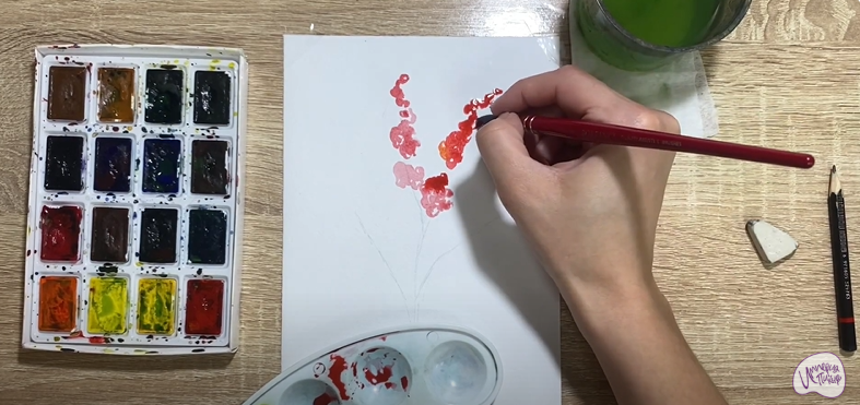 Рисуем Цветок "Илекс"