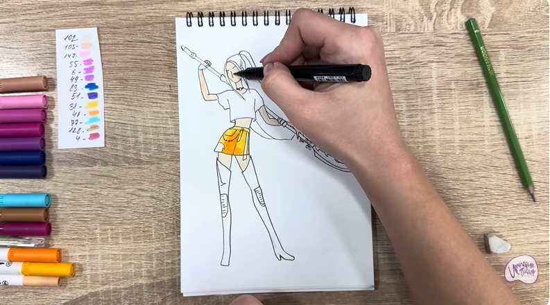 Рисуем Мира из "Кейпоп-охотницы на демонов"