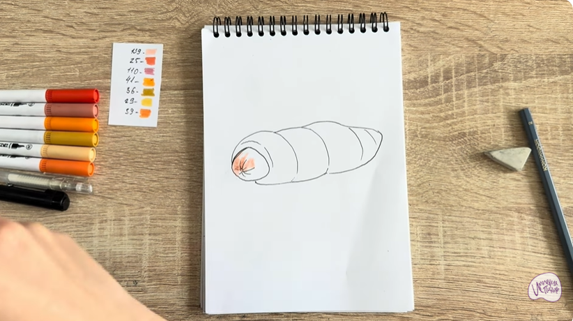 Рисуем Сосиска в тесте