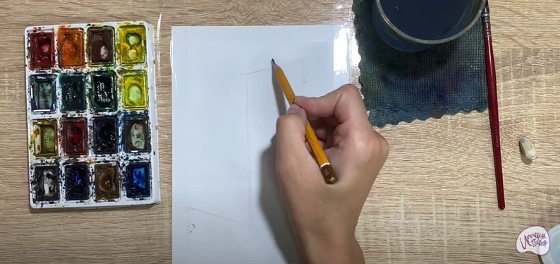 Рисуем Открытая дверь