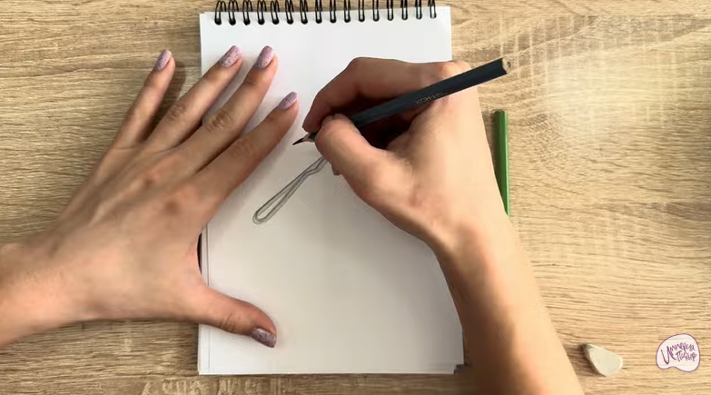 Рисуем Невидимка для волос