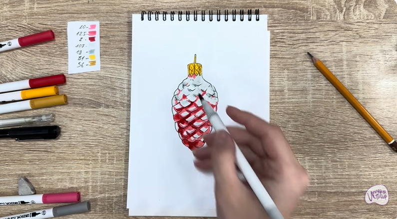Рисуем Ёлочная игрушка