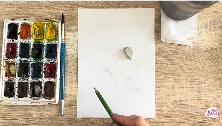 Рисуем Собака породы Ньюфаундленд