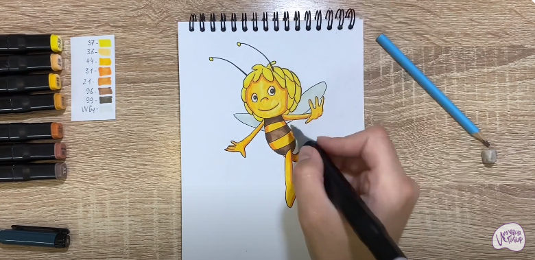 Рисуем Пчёлка Мая
