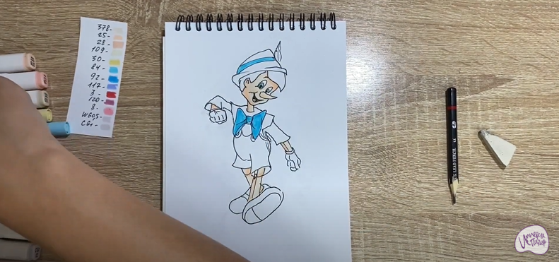 Рисуем Пиноккио