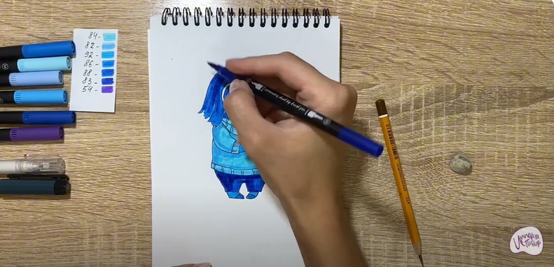 Рисуем Печаль из "Головоломки 2"