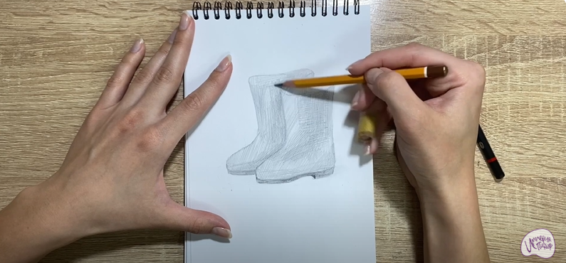 Рисуем Резиновые сапоги