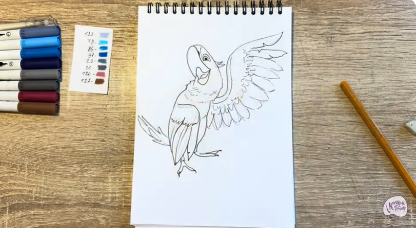 Рисуем Голубчик из "Рио" 