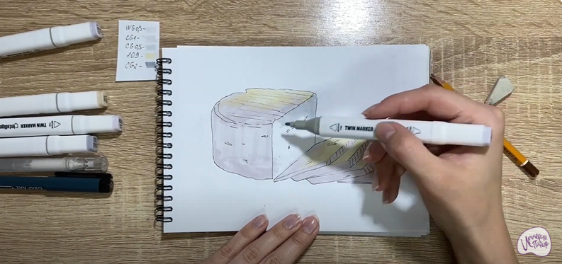 Рисуем Сыр "Фета"