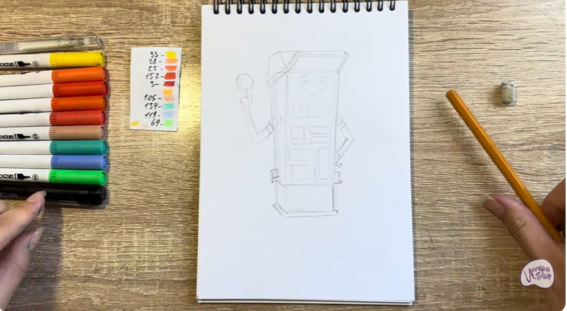 Рисуем Петя из мультфильма  "Домики"