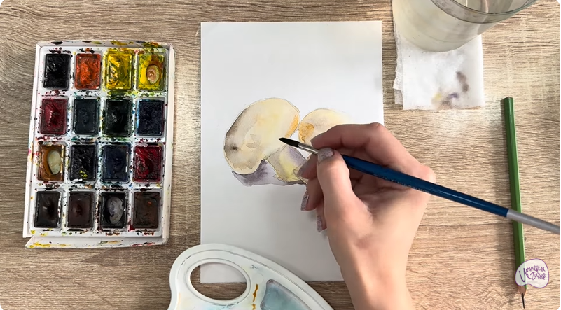 Рисуем Шампиньоны