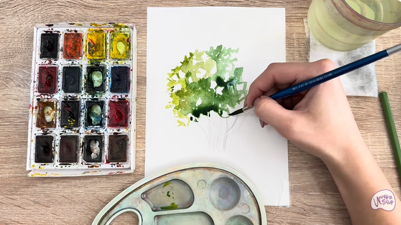 Рисуем Саженец бирючины