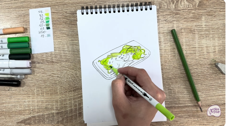 Рисуем Салат "чука"