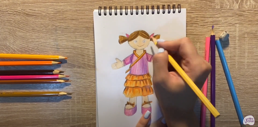 Рисуем Текстильная кукла