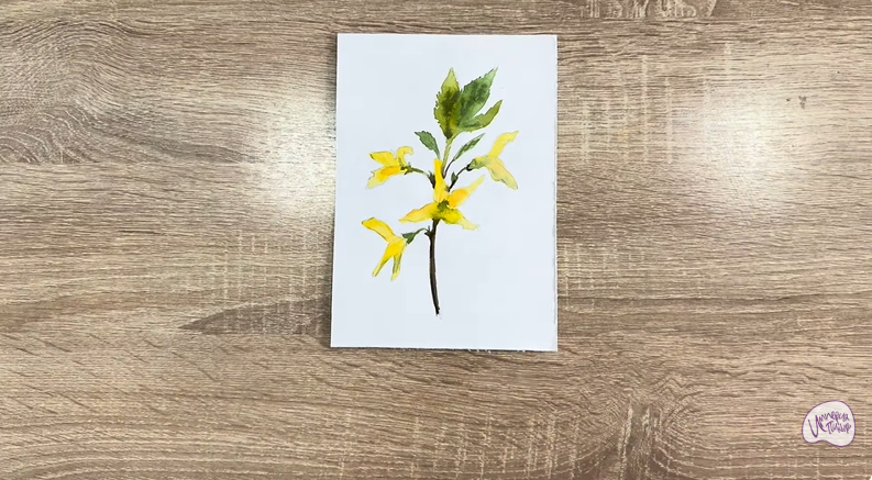 Рисуем Форзиция