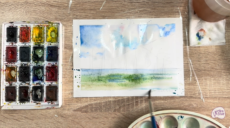 Рисуем Озеро Сукко