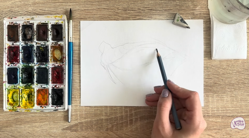 Рисуем Жабры рыбы