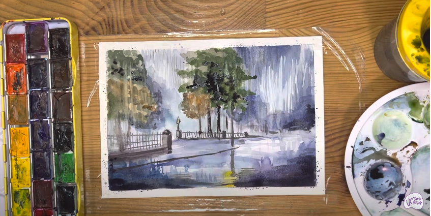 Рисуем Дождь
