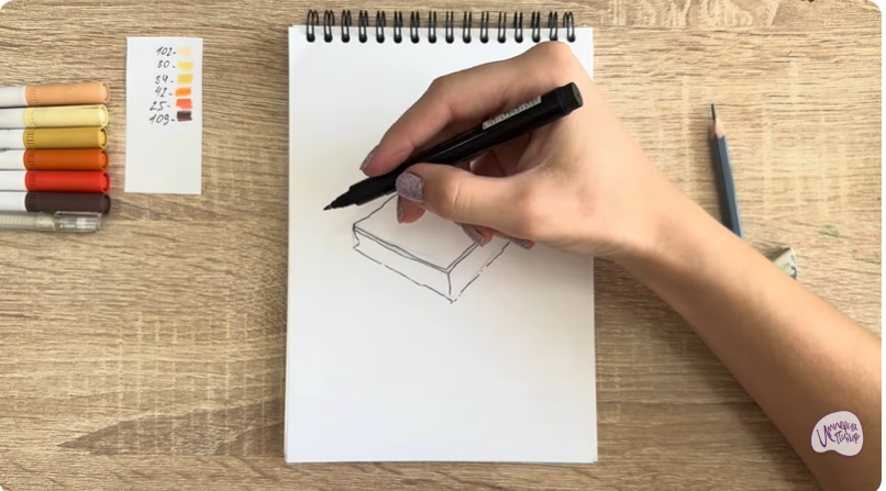 Рисуем Пирожное "Александровская полоска"