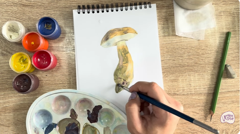 Рисуем Жёлчный гриб