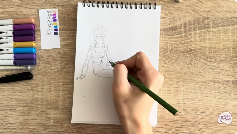 Рисуем Шамаханская Царица из "Три богатыря"