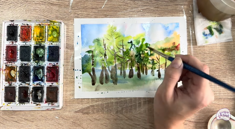 Рисуем Озеро Сукко