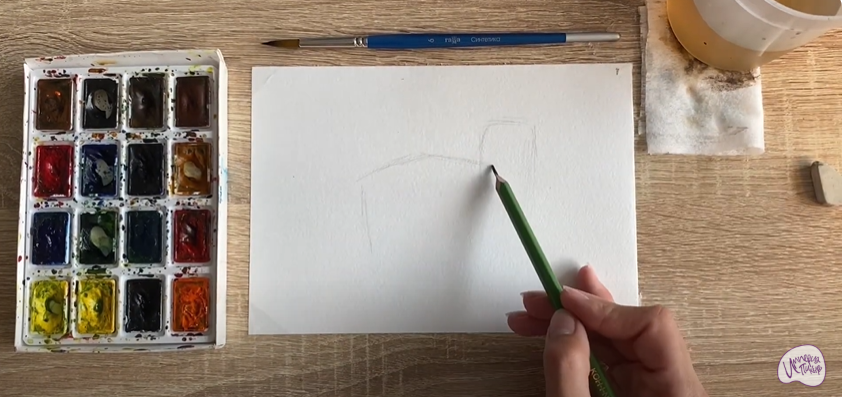 Рисуем Бенгальская кошка