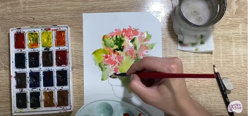 Рисуем Каланхоэ