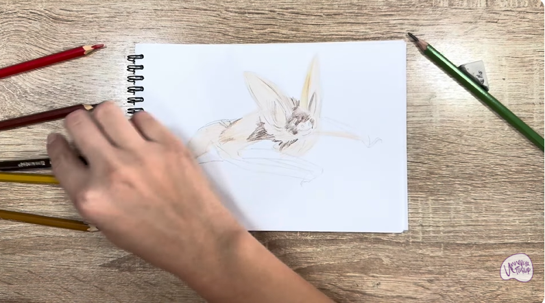 Рисуем Бурый ушан