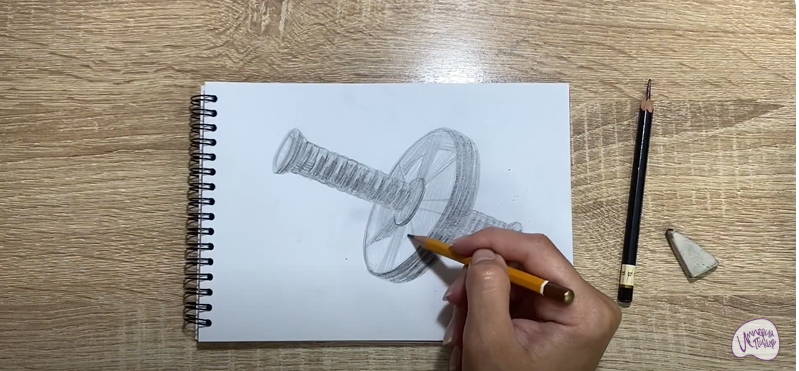 Рисуем Ролик гимнастический
