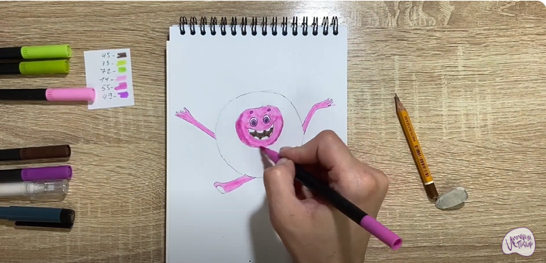 Рисуем Бублик из "Геройчики"