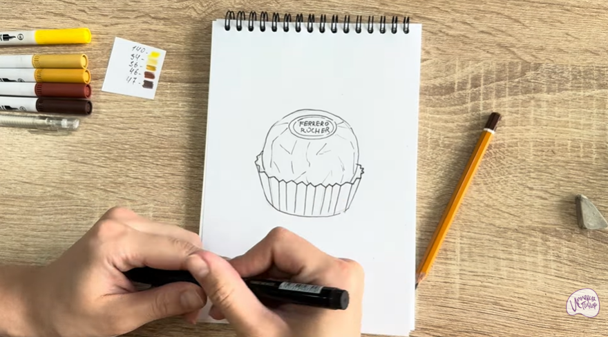 Рисуем Конфета Ферреро