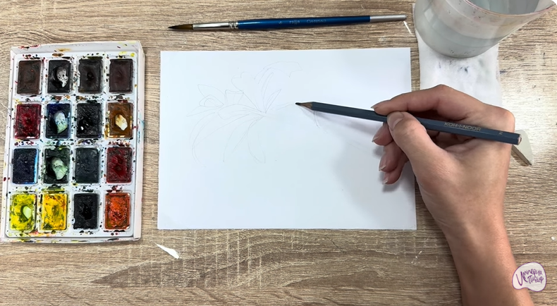 Рисуем Волчья ягода