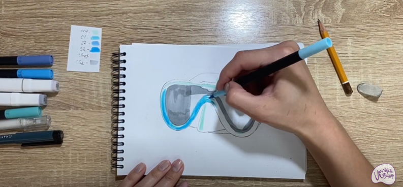 Рисуем Маска для плавания