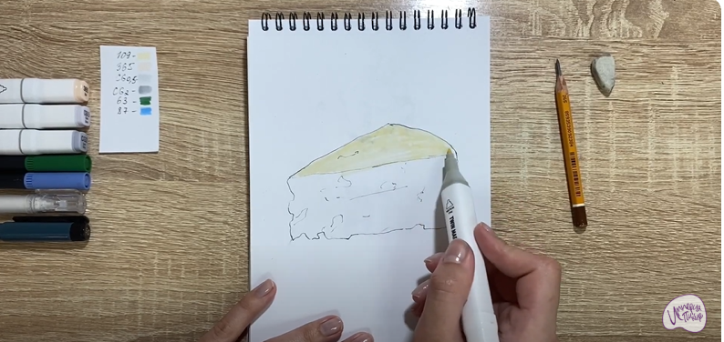 Рисуем Сыр с плесенью