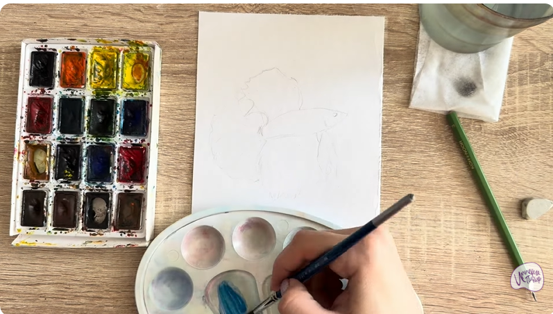 Рисуем Рыба петушок