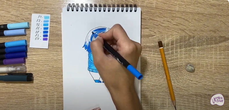 Рисуем Печаль из "Головоломки 2"