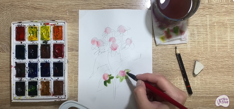 Рисуем Цветок "Гиперикум"