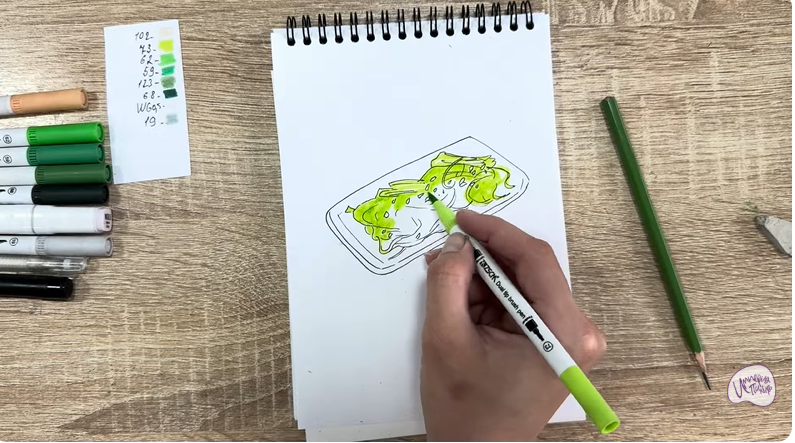 Рисуем Салат "чука"