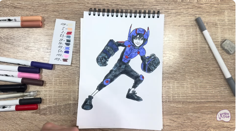 Рисуем Хиро Хамада из "Город Героев"